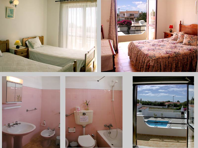 composition bedrooms and bathroom Townhouse Casa BRC in Luz, Algarve, Portugal - composition bedrooms and bathroom