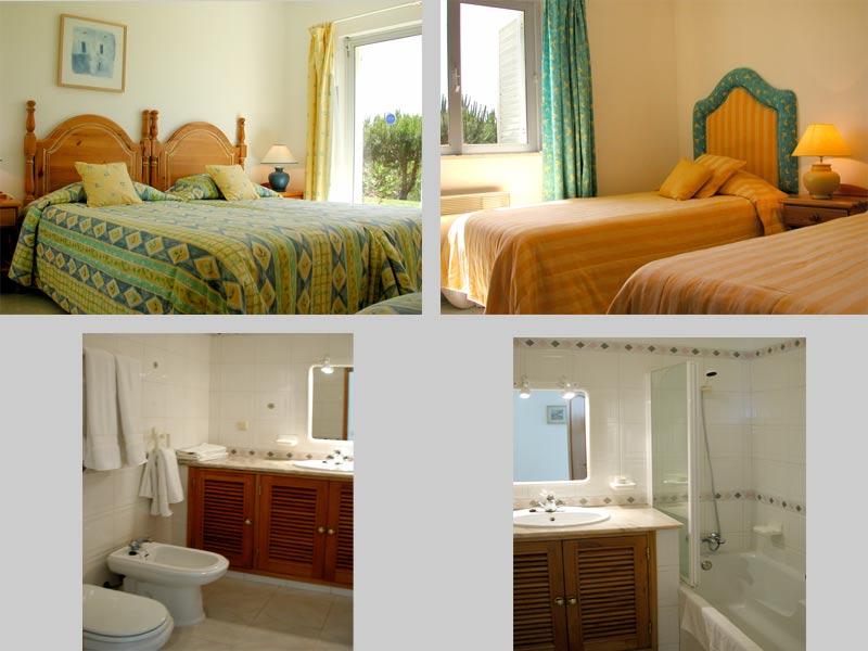 Composition bedrooms and bathroom Casa JUS, Townhouse near Budens, Algarve, Portugal - Composition bedrooms and bathroom