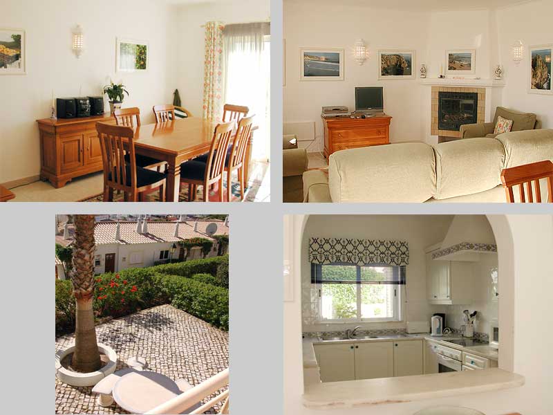Casa QDM, Townhouse in Parque da Floresta, Budens, Algarve, Portugal - Composition Living Room, Terrace and Kitchen