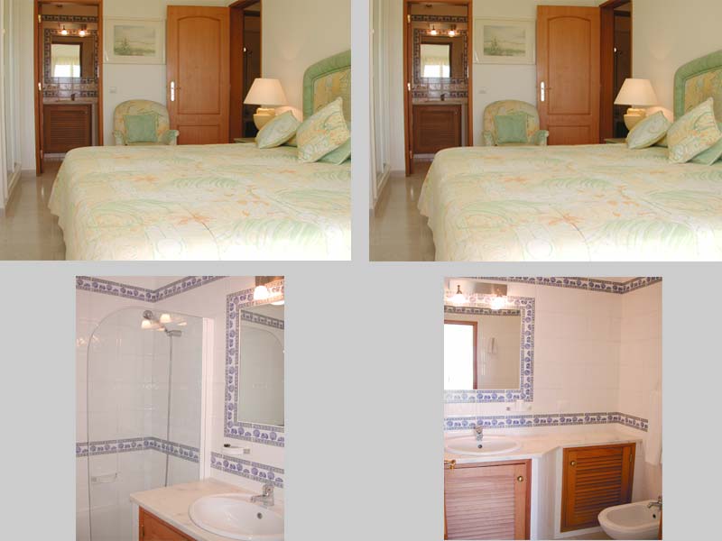 Composition bedroom with en-suite bathroom Casa SDB, Townhouse near Budens, Algarve, Portugal - Composition bedroom with en-suite bathroom