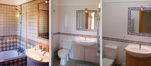 Composition bathrooms Villa in Algarve, Portugal, with 4 Bedrooms and Pool - Composition bathrooms