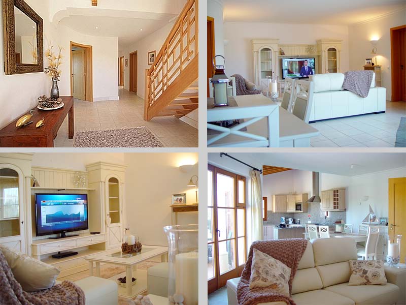 Composition living room and kitchen Villa in Algarve, Portugal, with 4 Bedrooms and Pool - Composition living room and kitchen
